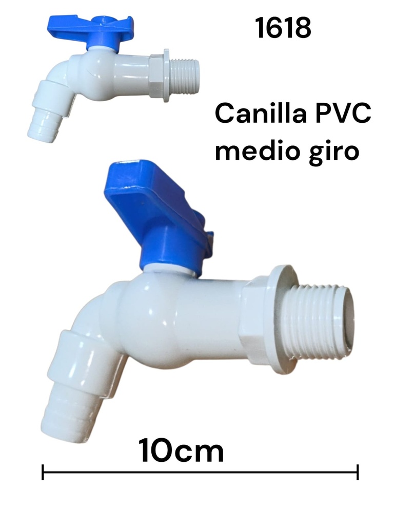 CANILLA DE PVC 1618 MEDIO GIRO