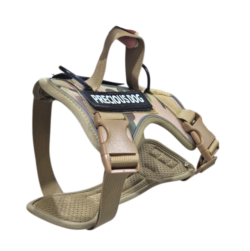 ARNES MILITAR PRECIOUS DOG CON AGARRE DE CORREA Y ABROJOS TALLE S 25-5080