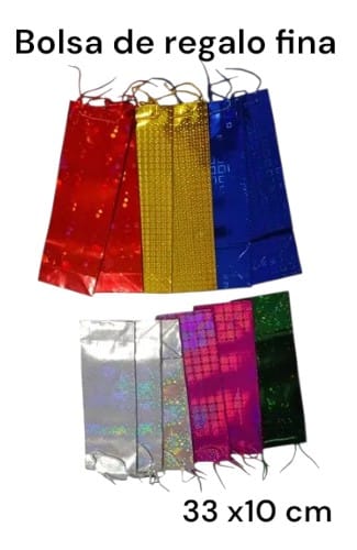 BOLSA METALIZADA PARA VINO 33 X 10 CM