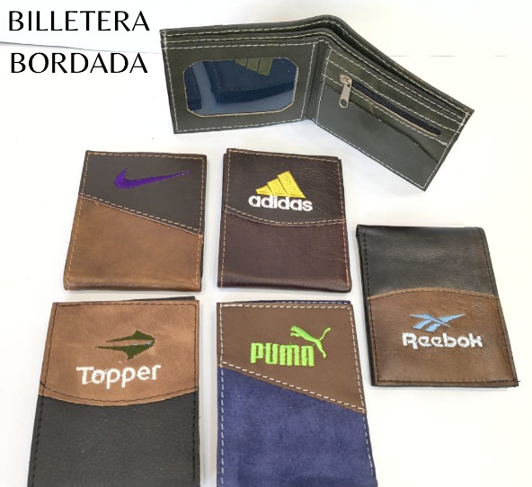 BILLETERA COMBINADA BORDADA MARCAS VARIAS 10552