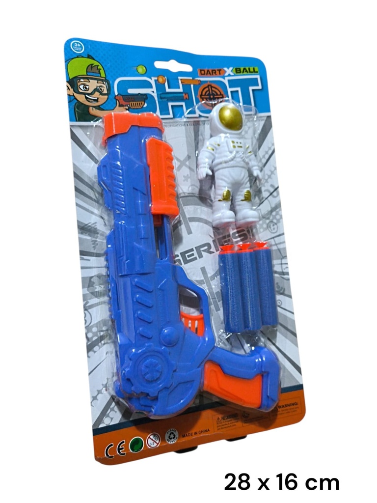 PISTOLA LANZA DARDO CON ASTRONAUTA EN BLISTER HW25162252