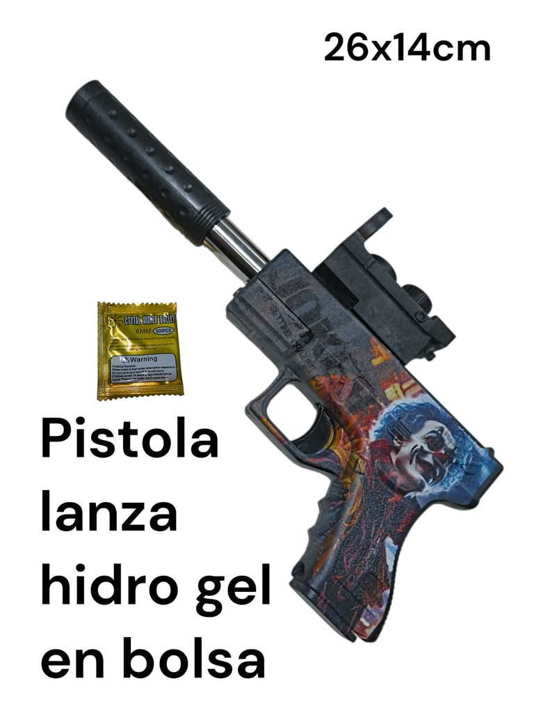 PISTOLA LANZA HIDROGEL JOKER EN BOLSA  26 X 14 CM HW25158802