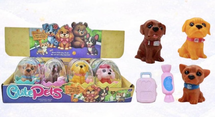 MASCOTAS PET FRIENDS X12 PRECIO UNITARIO EN EN HUEVOS C/ ACCESORIOS 12CM