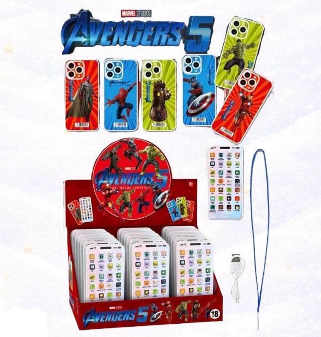CELULAR AVENGERS MULTIFUNCION RECARGABLKE V8 Y CORDON