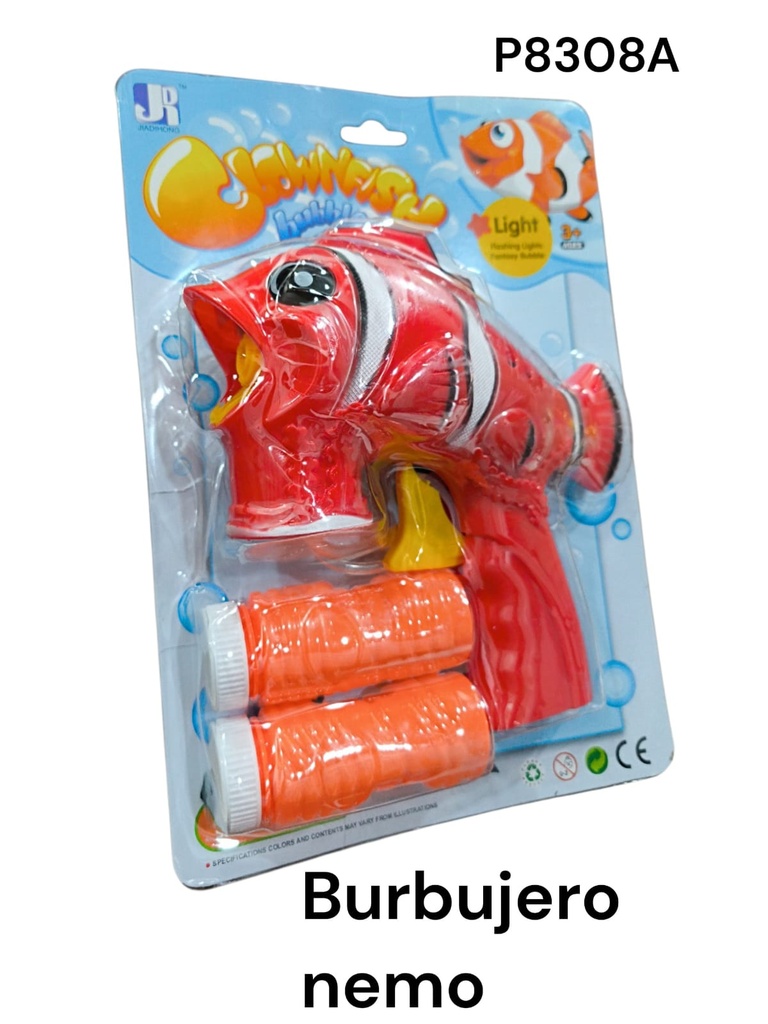 BURBUJERO NEMO EN BLISTER CON DOS REPUESTOS CLOWNFISH P8308A