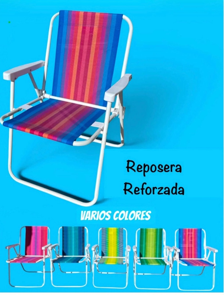 SILLETA DE PLAYA METAL REFORZADA