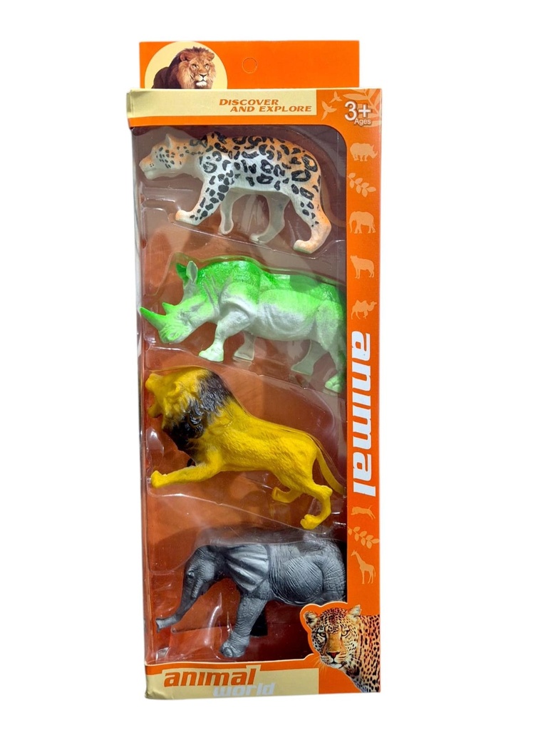ANIMALES DE SELVA X4 EN CAJA ANIMAL WORLD FLUSS 775