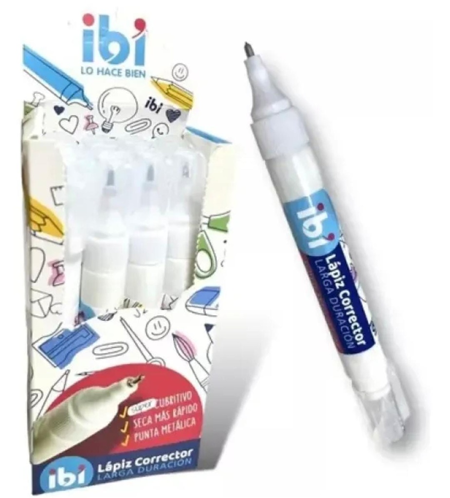 LAPIZ CORRECTOR IBI PUNTA METAL