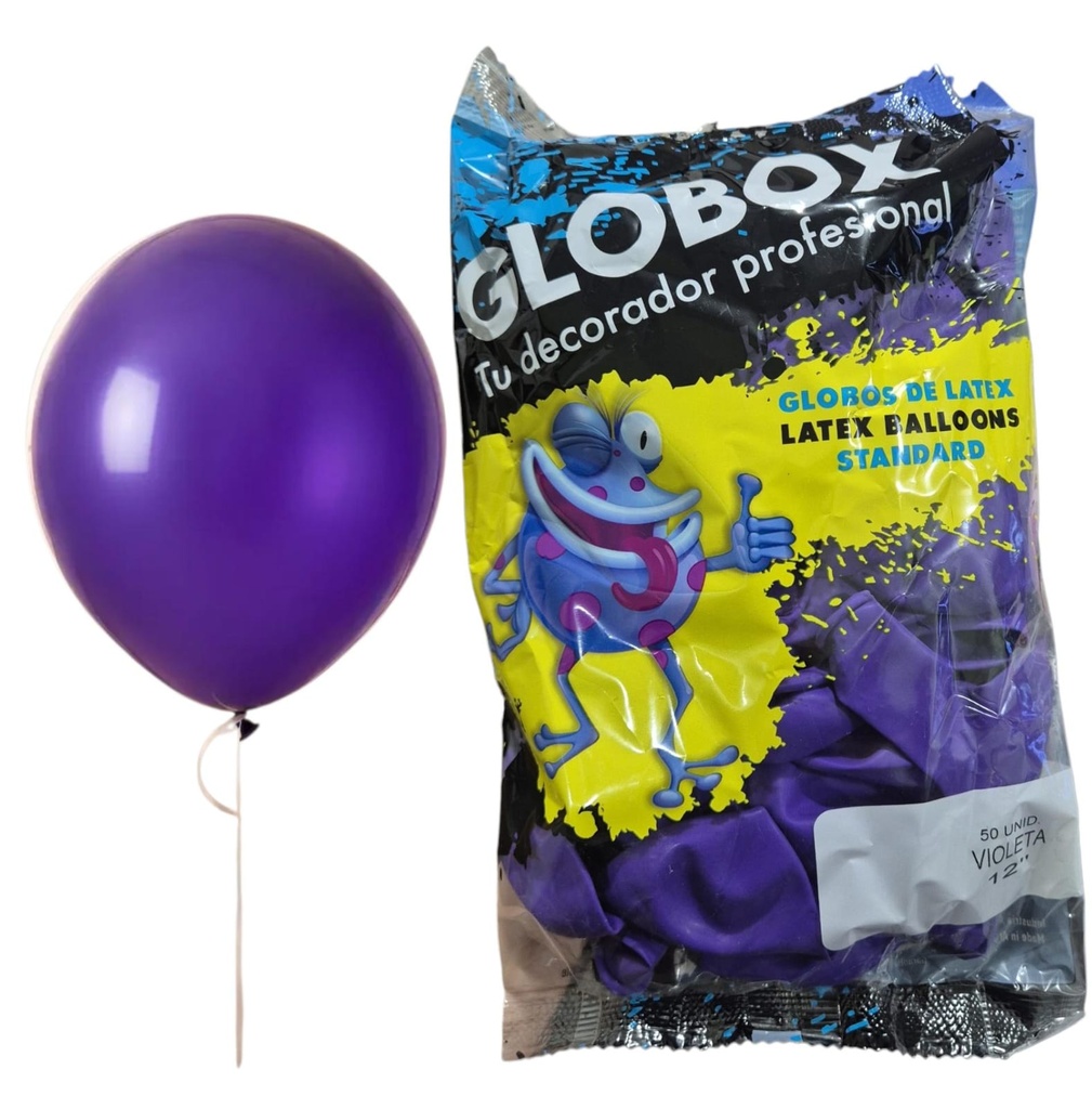 GLOBO STANDARD VIOLETA 12" 50U GLOBOX 50337