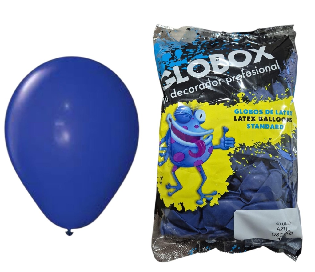 GLOBO STANDARD AZUL OSCURO 12" 50U GLOBOX 50436