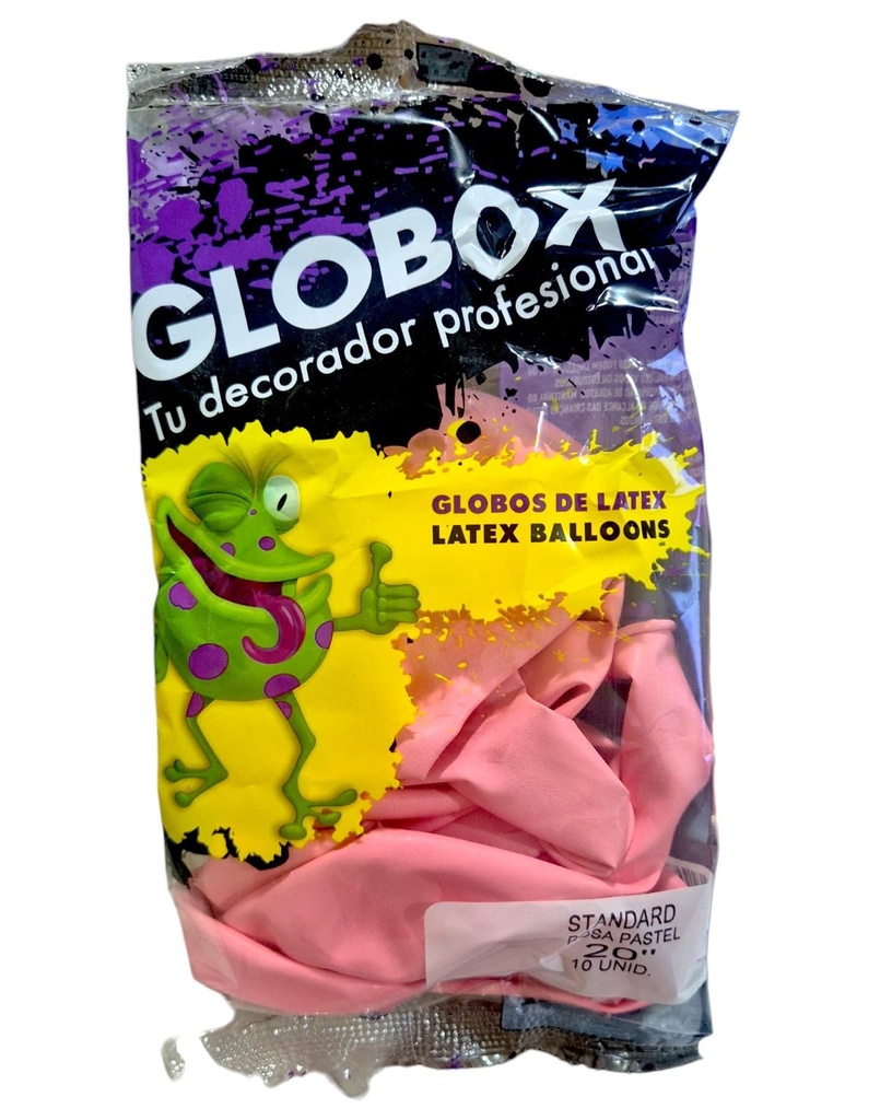 GLOBO ROSA PASTEL 10U 12" GLOBOX 70722