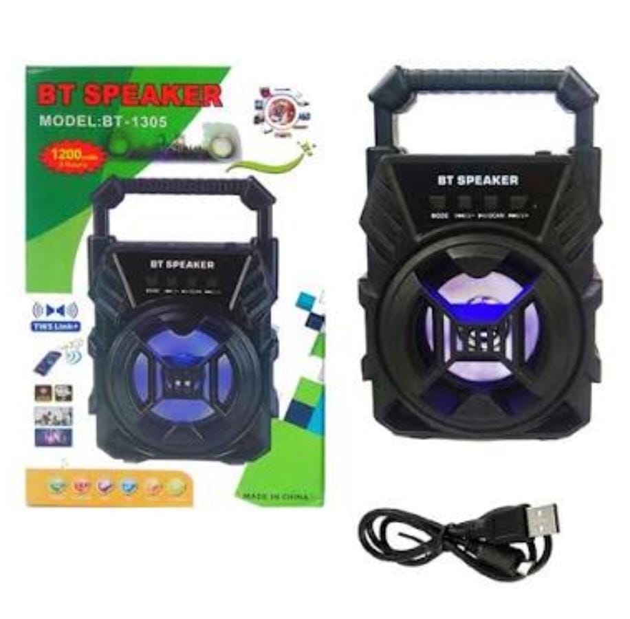 PARLANTE C/ MANIJA Y LUZ 18CM SING-E BT1305 1200mAh