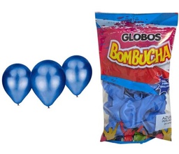 GLOBO BOMBUCHA AZUL PERLADO 25 UNI 9"