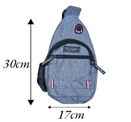 BANDOLERA TELA FASHION 2 CIERRES K-3435