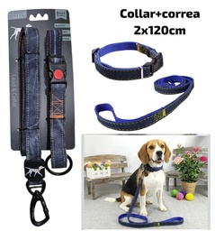 COLLAR CON CORREA JEAN PERRO MEDIANO 2X120CM 23-499C