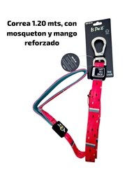 CORREA CON DISEÑO 2X120CM MOSQUETON Y MANGO REFORZADO 23-955