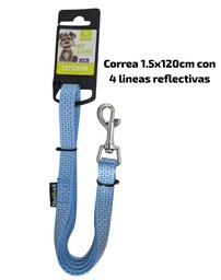 CORREA CON 4 LINEAS REFLECTIVAS 1.5X120CM TALLE S-M 23-804A