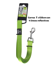 CORREA CON 4 LINEAS REFLECTIVAS 2X120CM TALLE M-L 23-804B