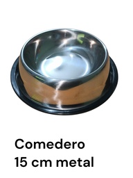 COMEDERO DE METAL 18 CM MASCOTA IGG-065