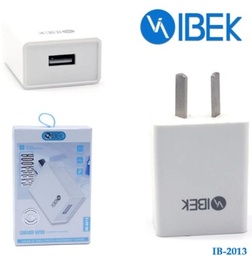 CARGADOR IBEK 2.1A IB-2013 SIN CABLE 1 ENTRADA USB