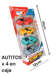 AUTITO X 4 EN CAJA RACING CARS HW20092316