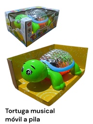 TORTUGA A PILA CON LUZ Y MOVIMIENTO PARA BEBE EN CAJA TORTOISE