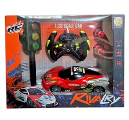 AUTO DE CARRERAS A RADIO CONTROL CON SEMAFORO Y CONOS EN CAJA 168-28