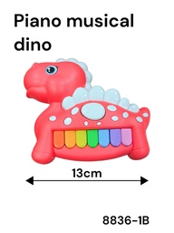 DINO PIANO MUSICAL CHICO 13 CM A PILA 8836-1B