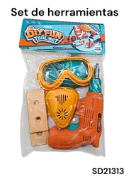 SET DE HERRAMIENTAS DIYFLIN CON TALADRO BOLSA PVC SD2131 TR3