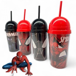 VASO TERMICO HOMBRE ARAÑA TAPA ESFERA CON SORBETE 10433