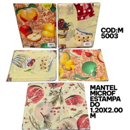 MANTEL MICROFIBRA ESTAMPADO 1.2 X 2 MTS M5003