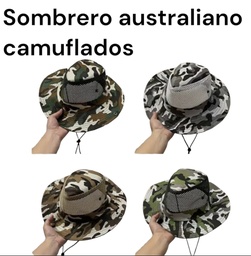 SOMBREO CAMUFLADO CON RED AUSTRALIANO