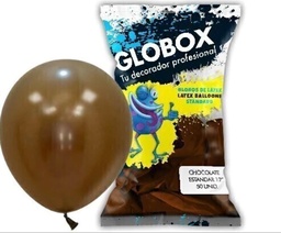 GLOBO STANDARD CHOCOLATE 12" 50U GLOBOX 50474