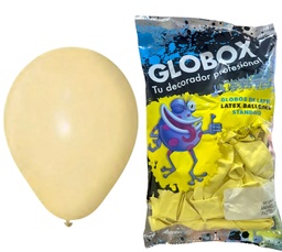 GLOBO AMARILLO PASTEL STANDARD 12" 50U GLOBOX 56841